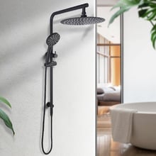 Solander Matte Black Twin Shower
